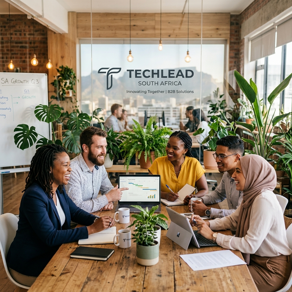 Infiniby team members collaborating in a modern office